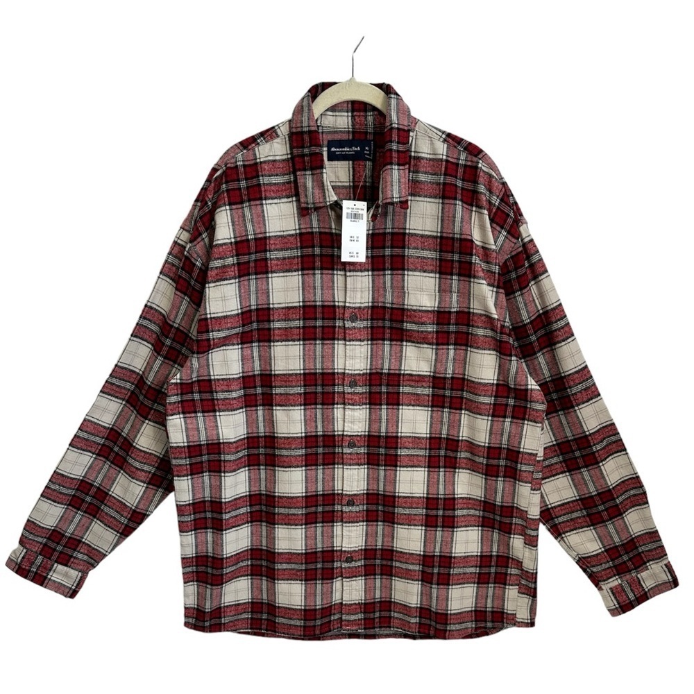 ABERCROMBIE AND FITCH Soft A&F‎ Flannel, Size X-LARGE TALL